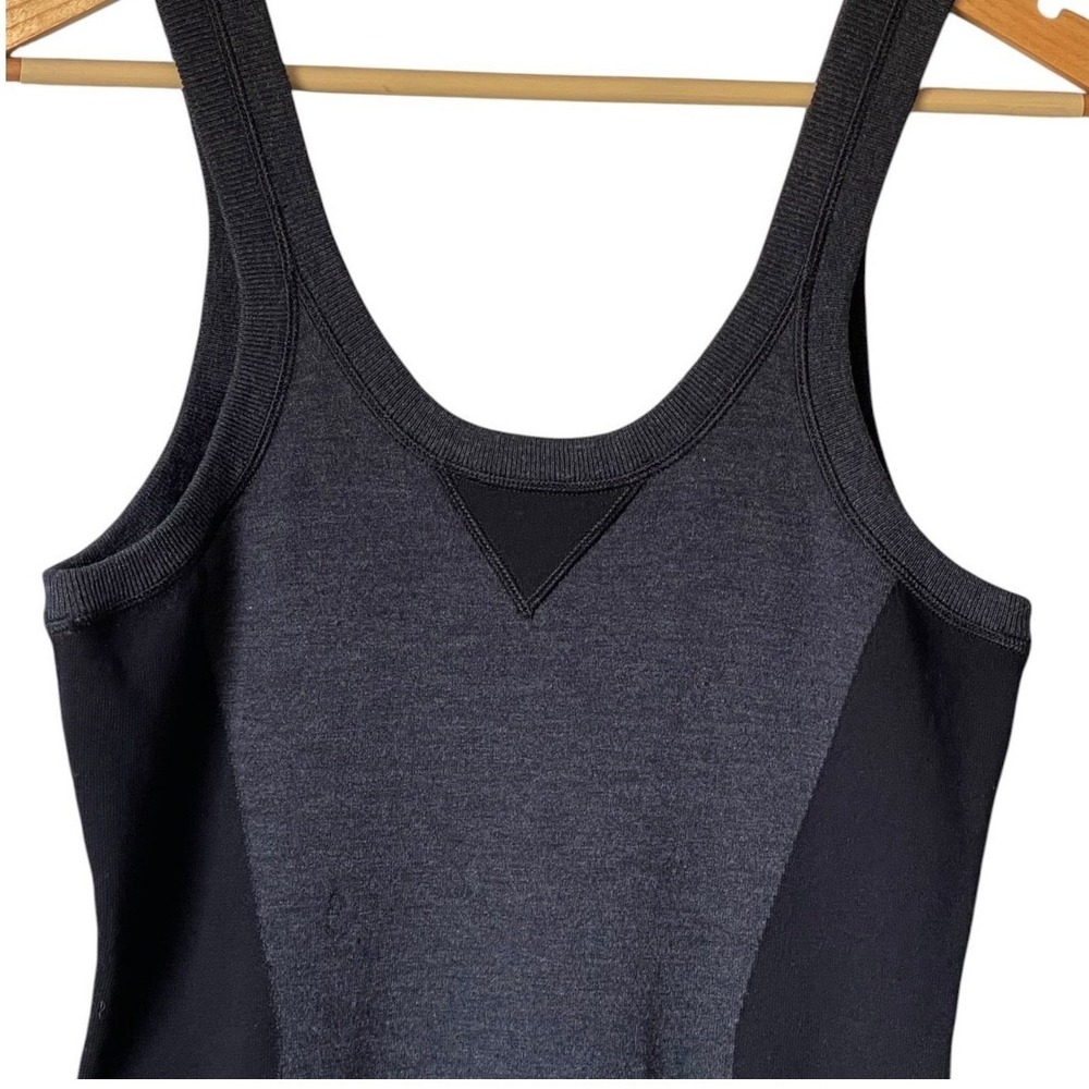 Alexander Wang Women Gray Colorblock Wool Bodycon Mini Dress Size Small Stretch - Picture 11 of 15